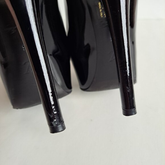 Louis Vuitton Black Leather Platform Oh Really! Peep Toe Pumps Size 36 - Picture 12 of 16